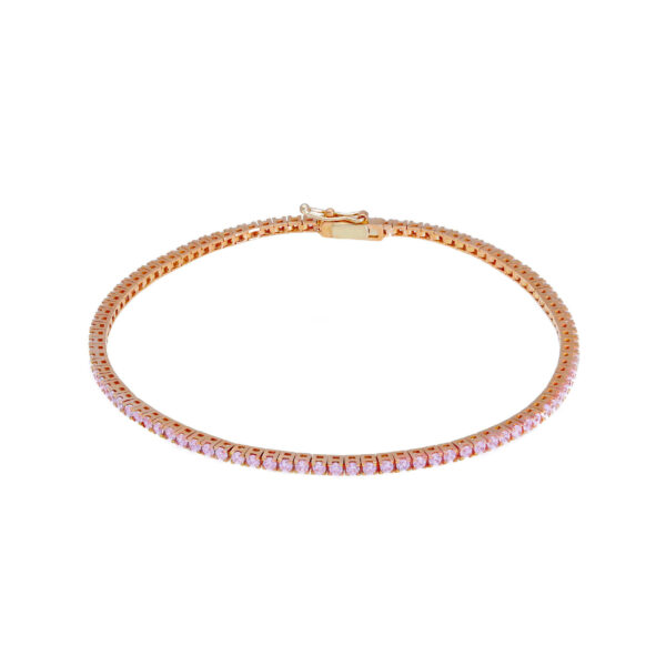 bracciale tennis "zaffiro rosa"